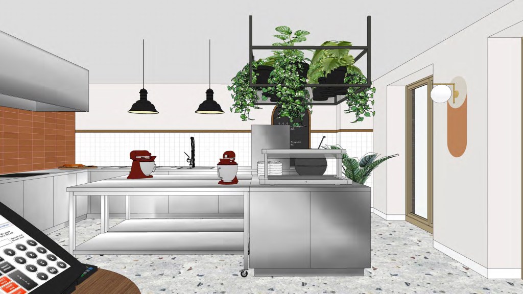 Tekening van de inrichting van Homerusplace