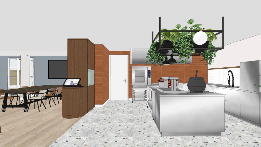 Tekening van de inrichting van Homerusplace