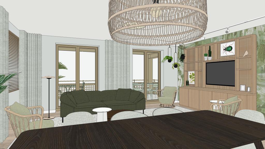 Interieurontwerp thema natuur