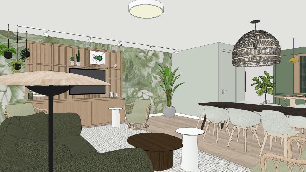 Interieurontwerp thema natuur