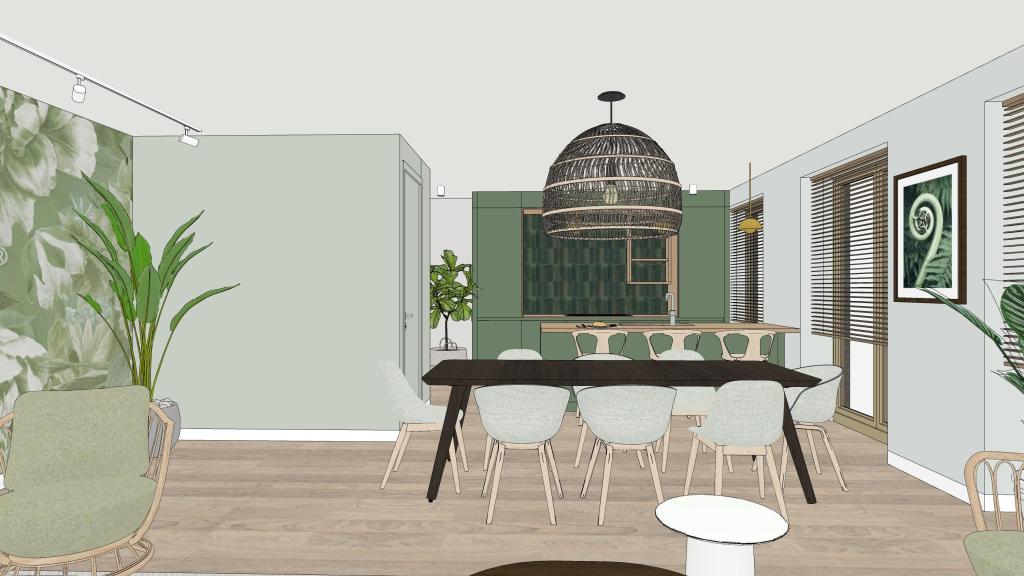 Interieurontwerp thema natuur