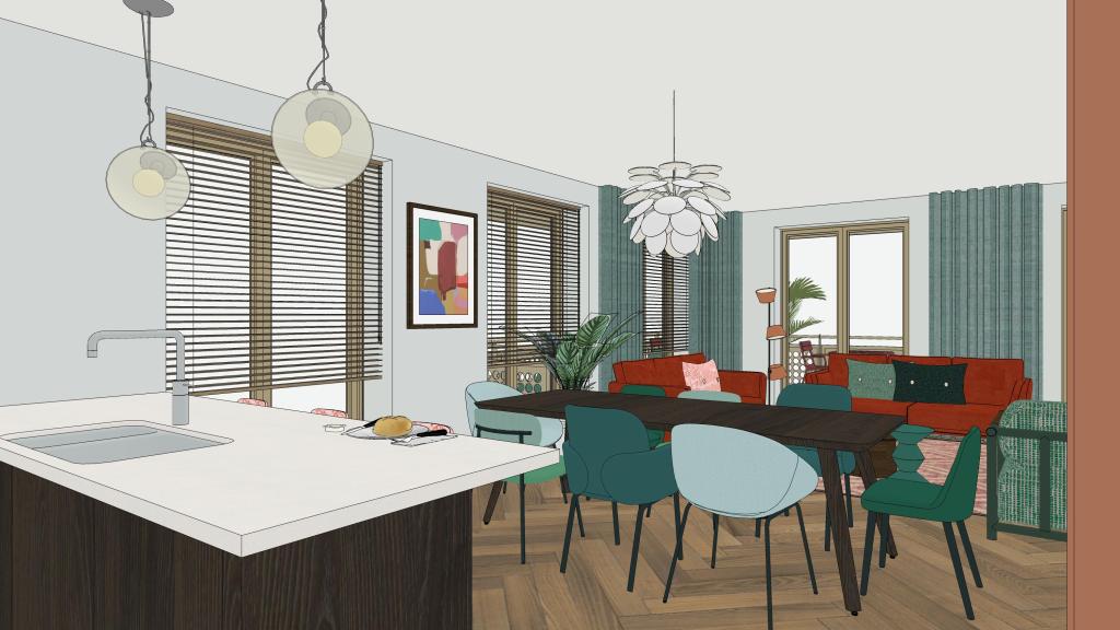 Interieurontwerp thema kunst