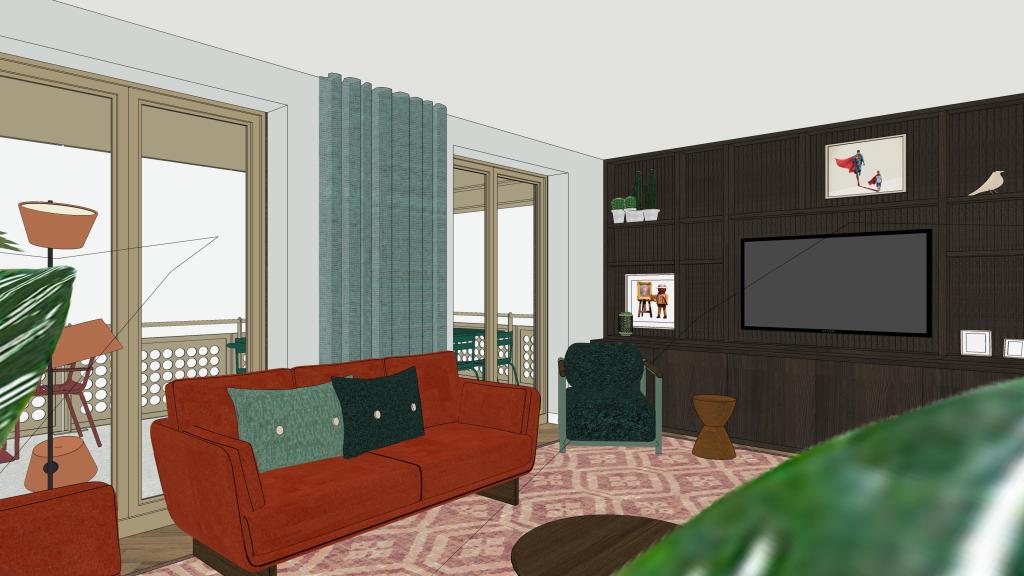 Interieurontwerp thema kunst