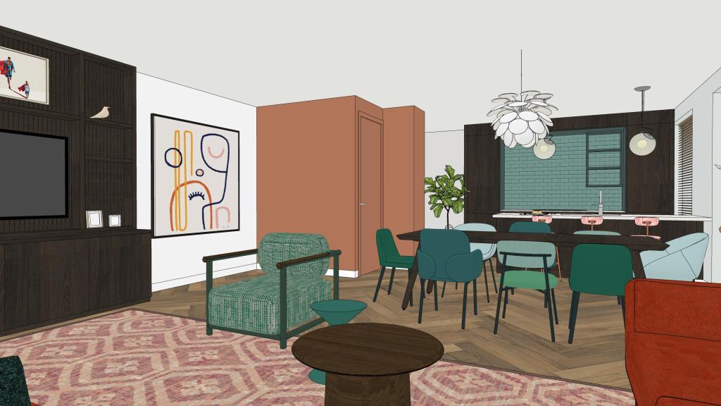 Interieurontwerp thema kunst