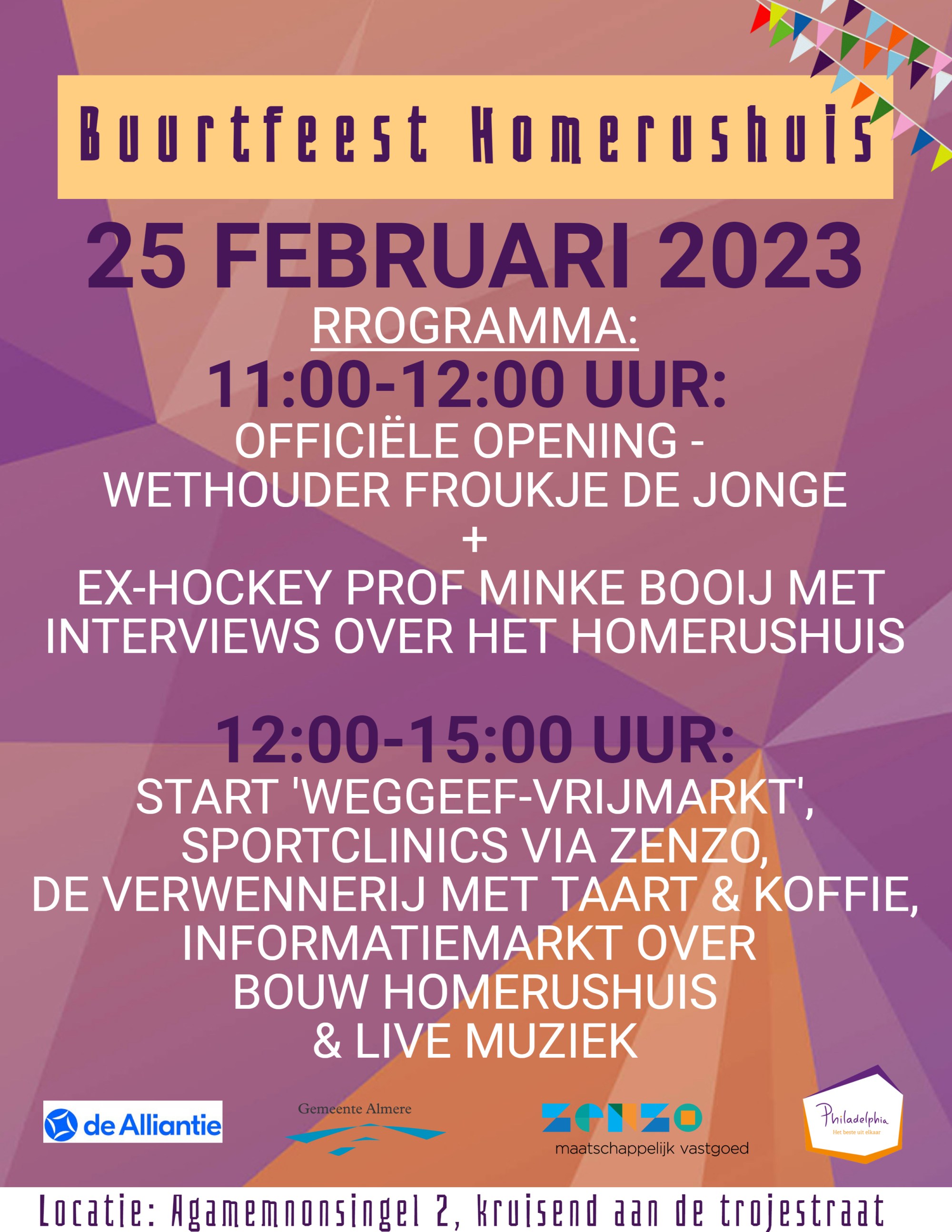 Flyer Buurtfeest Homerushuis