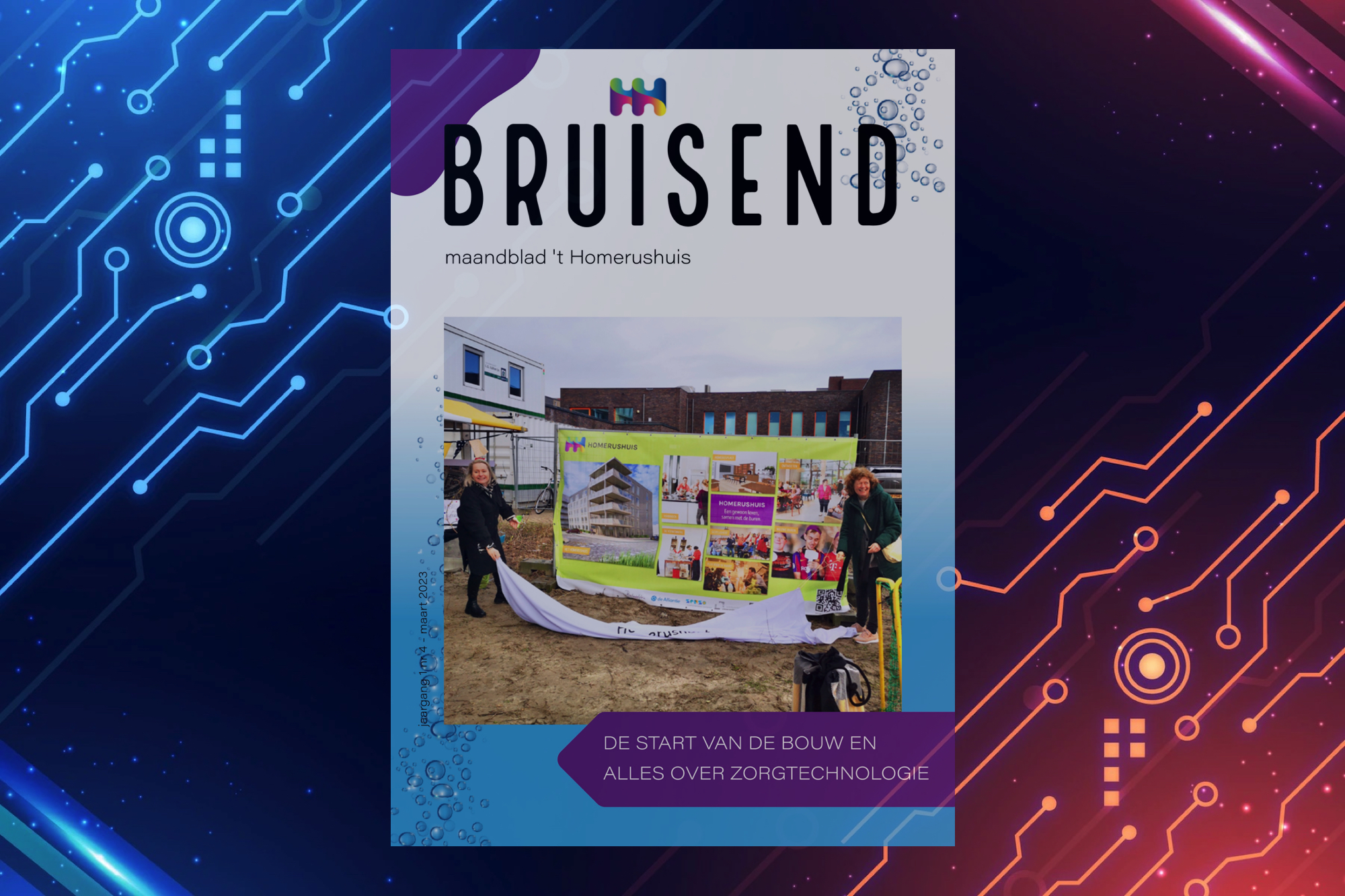 Bruisend 4 op een printplaat