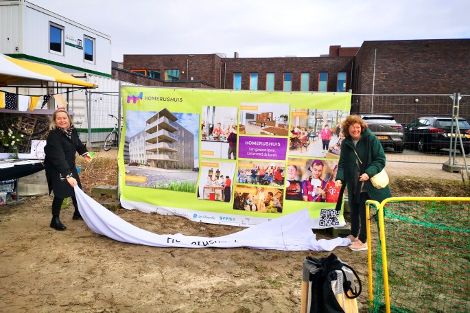 Foto buurtfeest startbouw