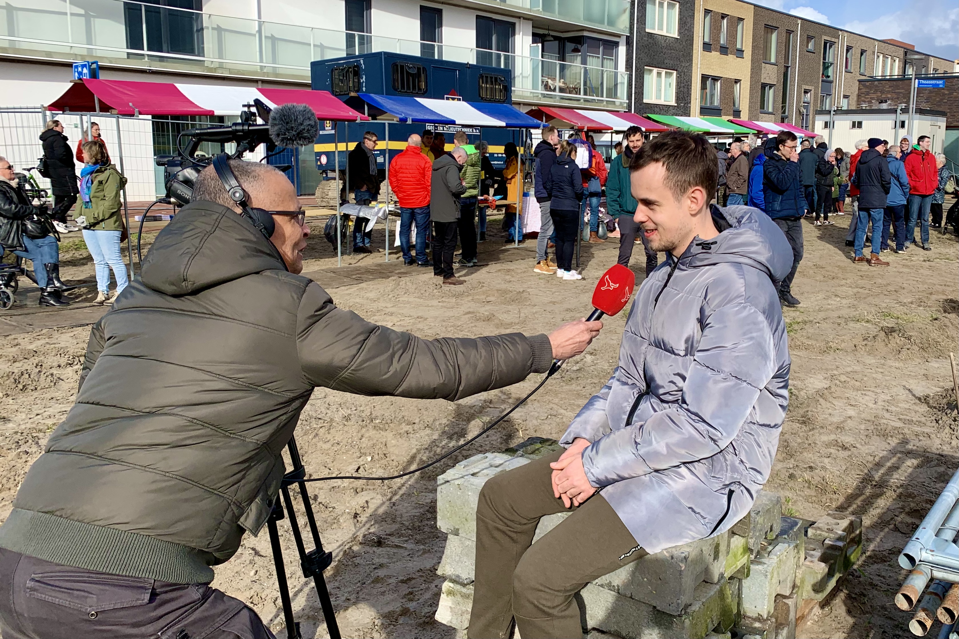 Foto buurtfeest startbouw