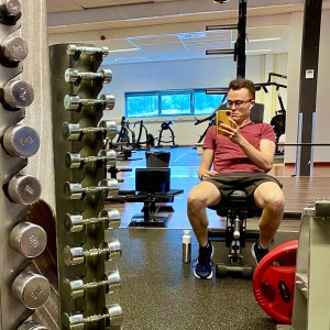 Foto Kevin Schipper in de sportschool