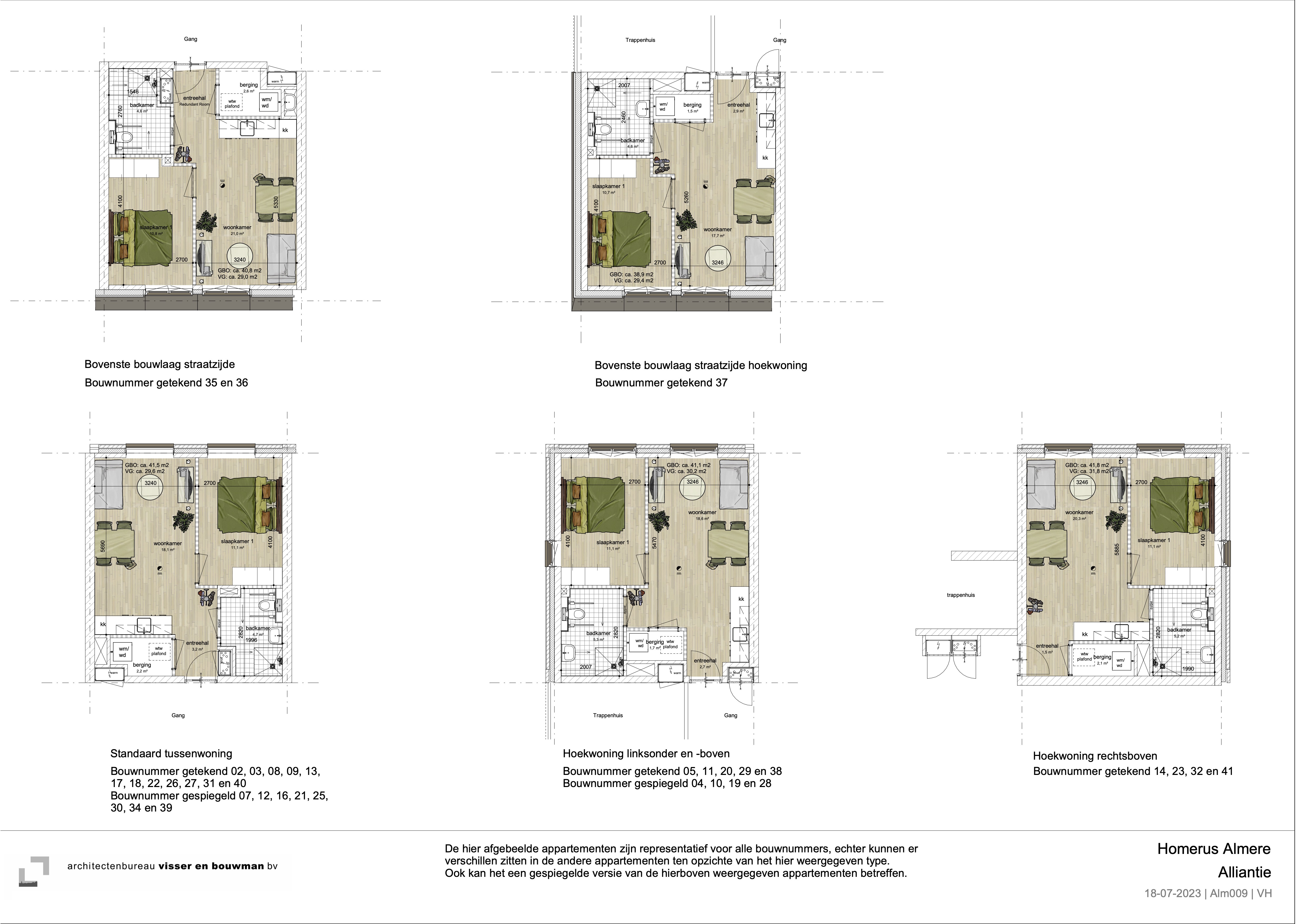 Tekening Plattegrond Appartementen