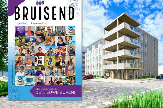 De cover van Bruisend 7 met het Homerushuis op de achtergrond