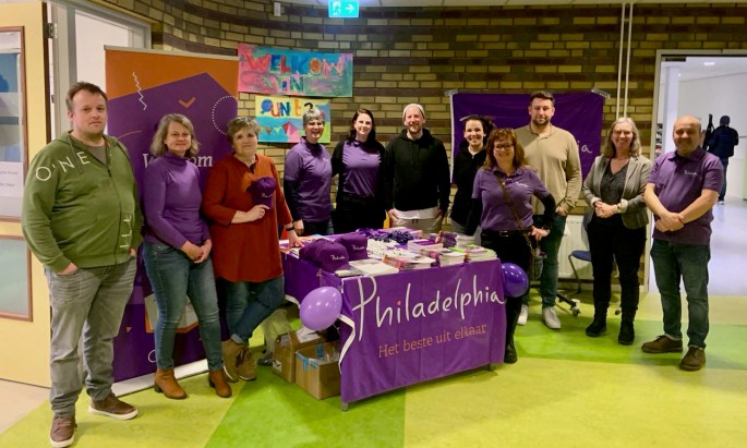 Het team van Philadelphia op de infomarkt van VSO Aventurijn