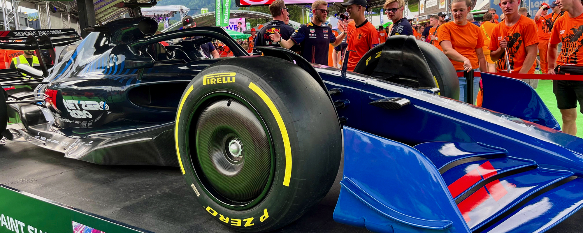 Foto van een Formule 1 auto