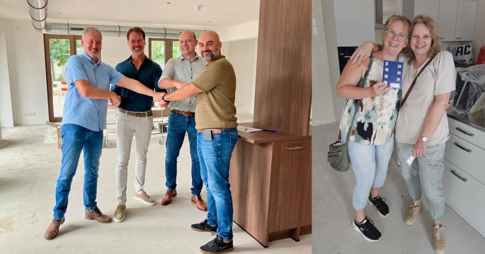 Blije gezichten bij de oplevering van 't Homerushuis